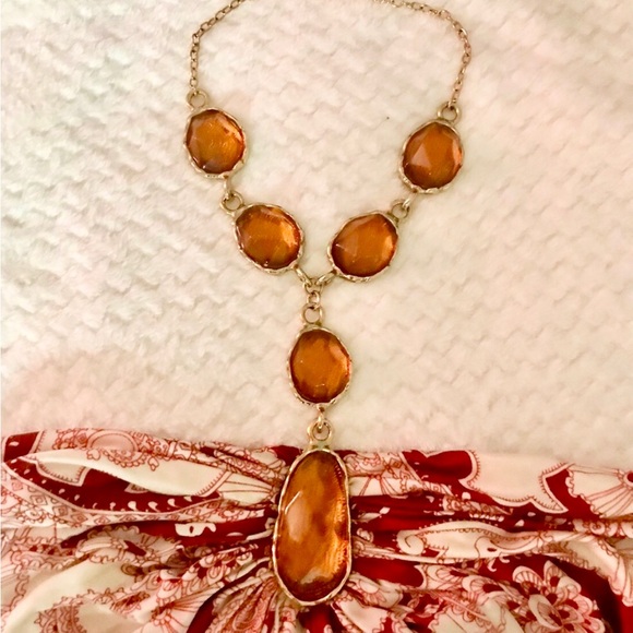 1 Sky Brand Red and White Paisley Print Bling Chain Halter Top Size Small ❤️✨ - Picture 3 of 8